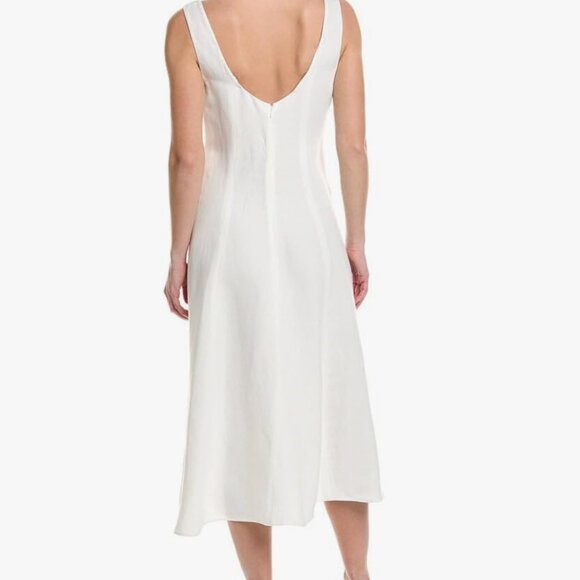 Vince Scoop Neck Tank Midi Dress Off-White (NWT - Size Medium) - Picture 4 of 6